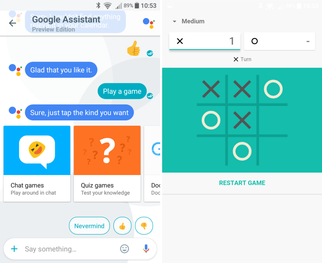 Игры, которые предлагает Google Assistant