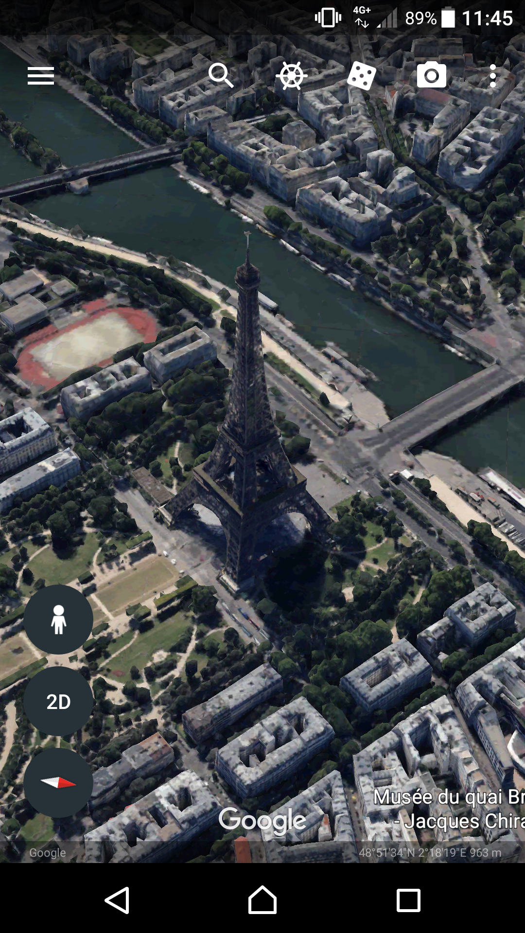 Так на Xperia XZs работает Google Earth