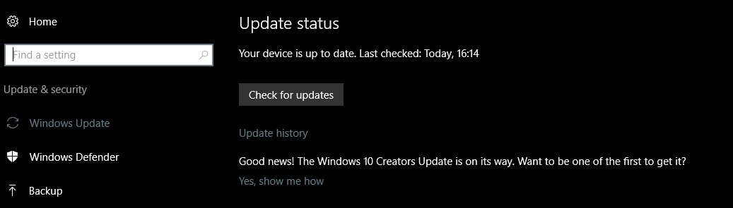 Windows 10 установит Creators Update раньше, если вы одобрите установку в настройках системы