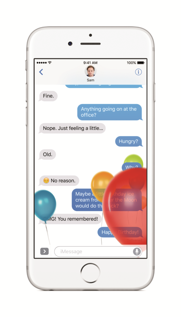 Обновлённое приложение Messages для iOS 10