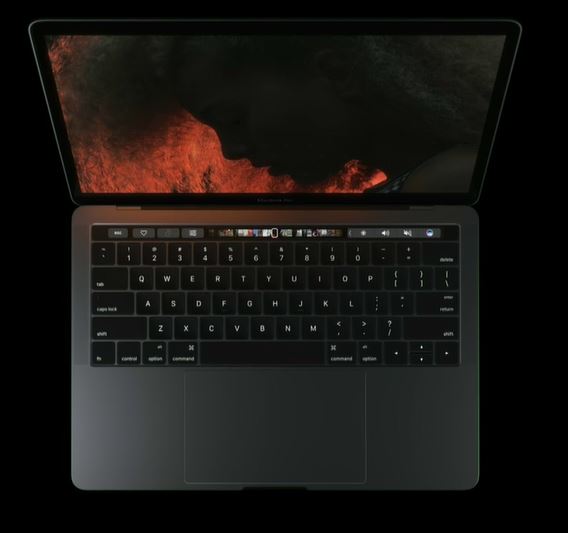 Панель Touch Bar на новом MacBook Pro